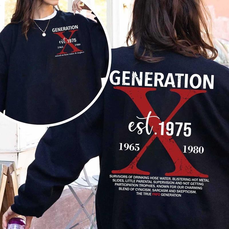 Custom Year Generation X Skull New Version Fafo Raised Hose Water Neglect 100% Cotton Two Sided Shirt T-Shirts, Hoodie, Sweatshirt - T-Shirt, Sweatshirt, Hoodie