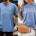 Custom Mom Dad Shirts Comfort Colors Dad Mom Shirt New Dad Shirt Mom Est 2024 New Mom Dad Pregnancy Reveal Dad Be Menswear Top T-Shirts, Hoodie, Sweatshirt - T-Shirt, Sweatshirt, Hoodie