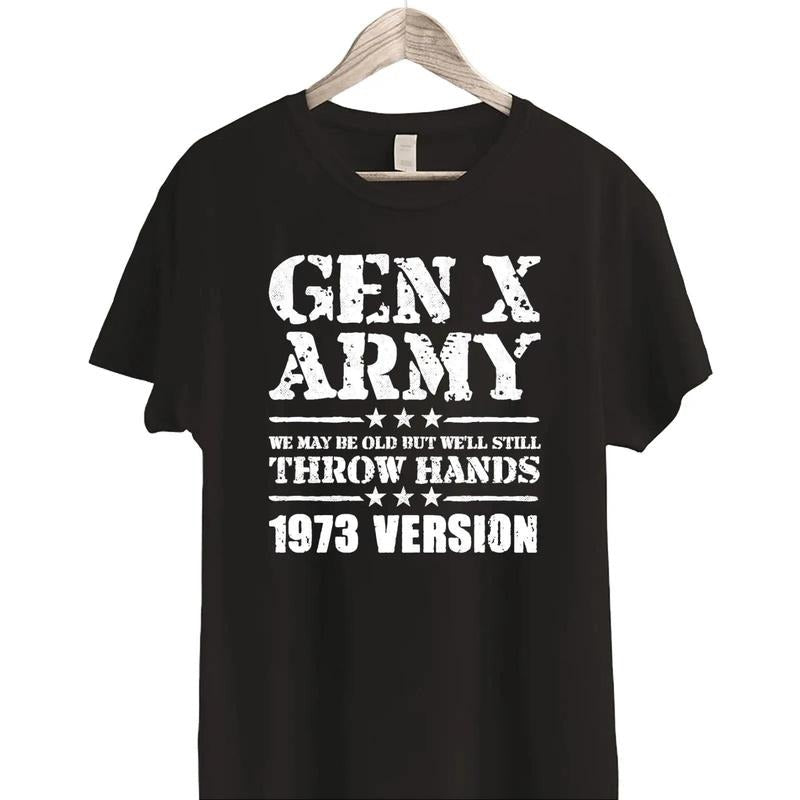 Customize Gen X Army Years Shirt Raised Hose Water Neglect Shirt Generation X Cotton Menswear Top T-Shirts, Hoodie, Sweatshirt - T-Shirt, Sweatshirt, Hoodie