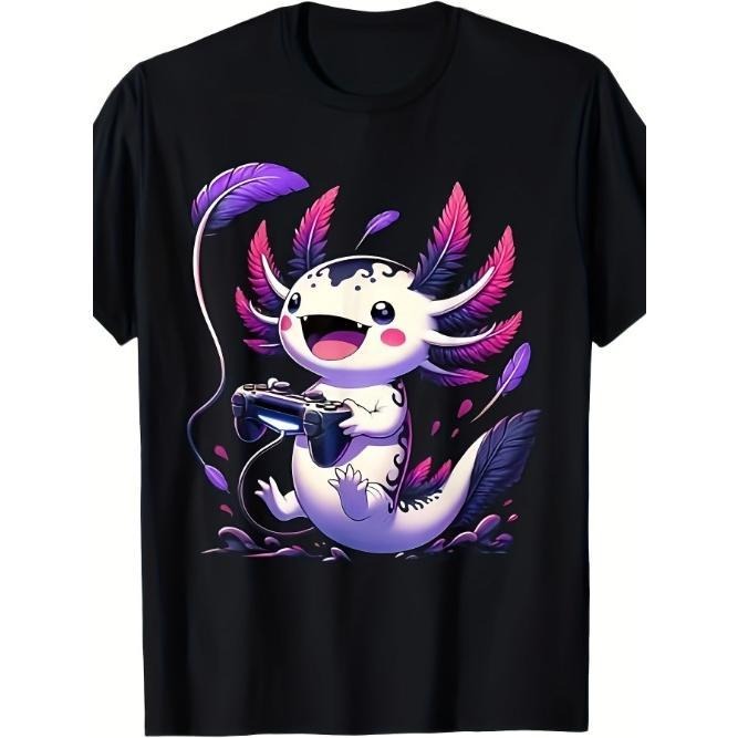 Cute Axolotl Playing Console Video Games Axolotl Gaming Made USA T-Shirts, Hoodie, Sweatshirt - T-Shirt, Sweatshirt, Hoodie