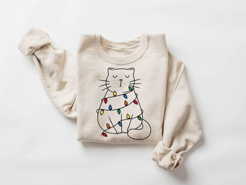 Cute Cat Cat Lover Cat Cat Mom Shirt ; Cotton Polyester T-Shirts, Hoodie, Sweatshirt - T-Shirt, Sweatshirt, Hoodie
