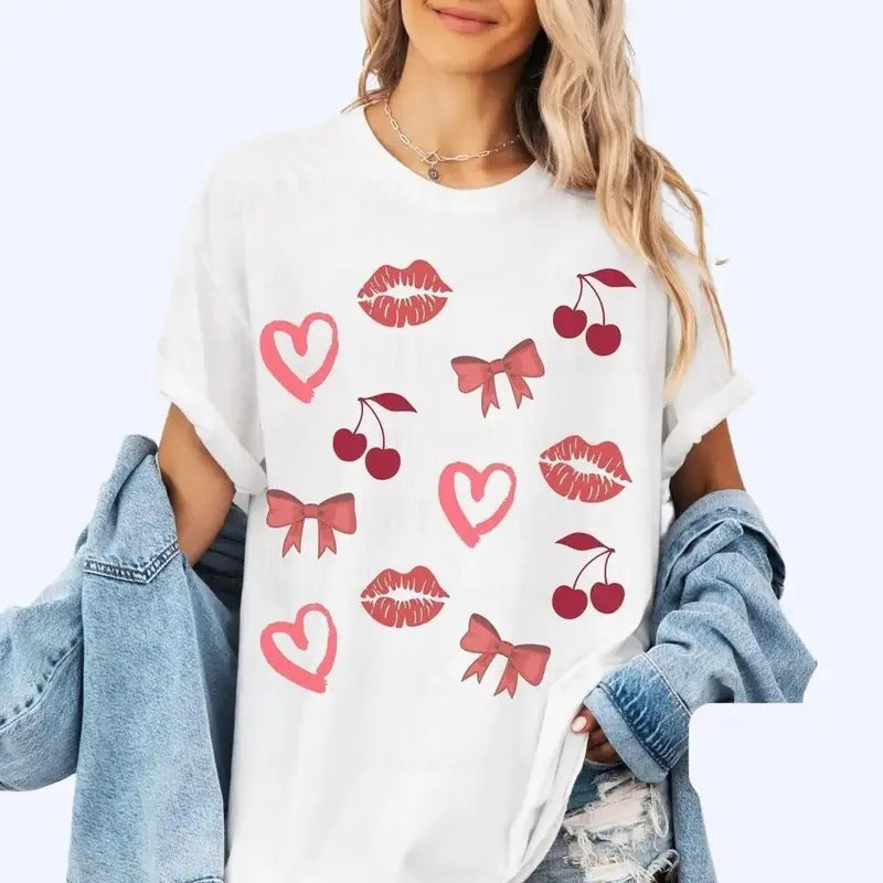 Cute Cherry Shirt Summer Cherry Shirt Vintage Cherry Cherry Lover Cherry Summer Fruit Shirt Her T-Shirts, Hoodie, Sweatshirt - T-Shirt, Sweatshirt, Hoodie