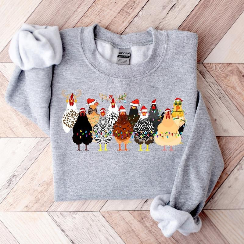 Cute Chickens Farm Animals Cotton Fabric Fit T-Shirts, Hoodie, Sweatshirt - T-Shirt, Sweatshirt, Hoodie