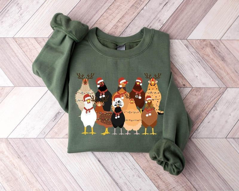 Cute Chickens Farm Animal Chricken Lights Shirt Chickens Lover Funny Chickens T-Shirts, Hoodie, Sweatshirt - T-Shirt, Sweatshirt, Hoodie