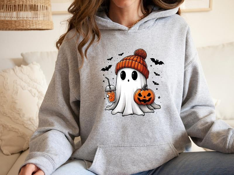 Cute Ghost Halloween Ghost Halloween Cute Fall Spooky Season Pumpkin Season Halloween T-Shirts, Hoodie, Sweatshirt - T-Shirt, Sweatshirt, Hoodie