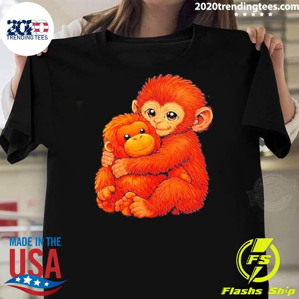 Cute Monkey Named Punch Funny Animal Shirt Unisex T-shirt, Sweatshirt, Hoodie, Long Sleeve Tee - T-Shirt, Sweatshirt, Hoodie