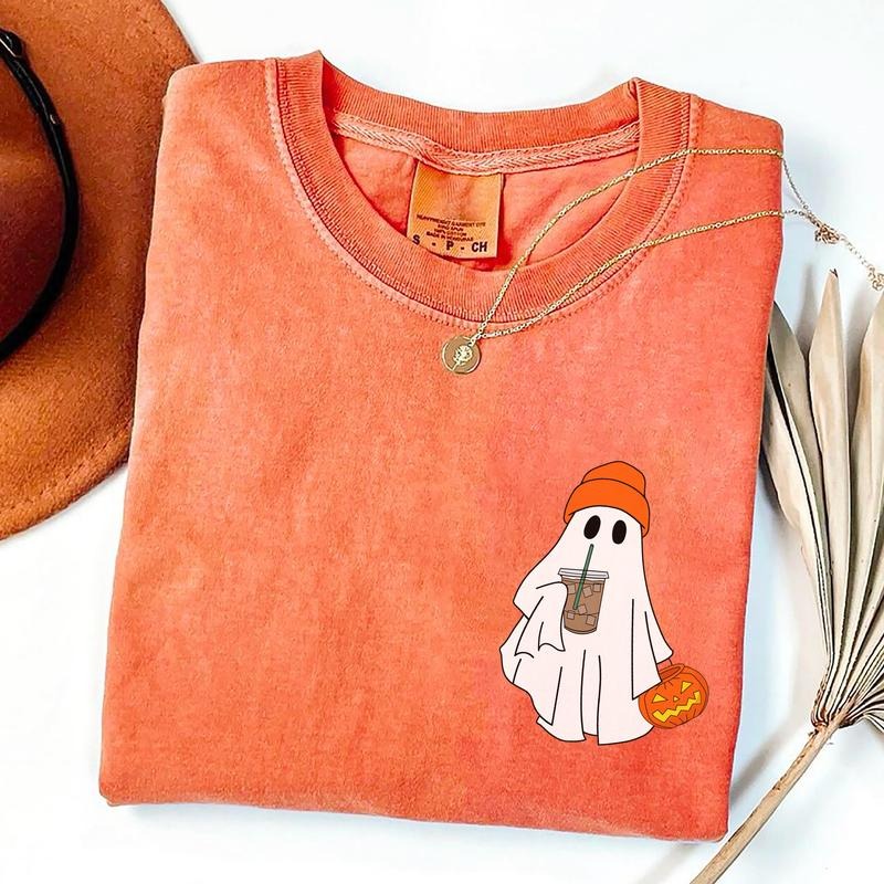 Cute Spooky Coffee Shirt Coffee Ghost Little Ghost Iced Coffee Shirt Boo Ghost Shirt Ghost Coffee Shirt Halloween Coffee Lovers Spooky Season Shirt Ghost Ice Coffee Shirt T-Shirts, Hoodie, Sweatshirt - T-Shirt, Sweatshirt, Hoodie