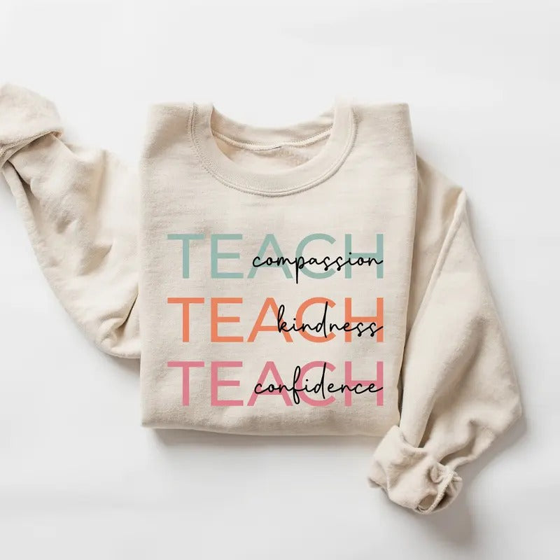 Cute Teach Compassion Kindness Confidence Teacher Teacher Appreciation Group Teacher New Teacher Latarshia Grant T-Shirts, Hoodie, Sweatshirt - T-Shirt, Sweatshirt, Hoodie