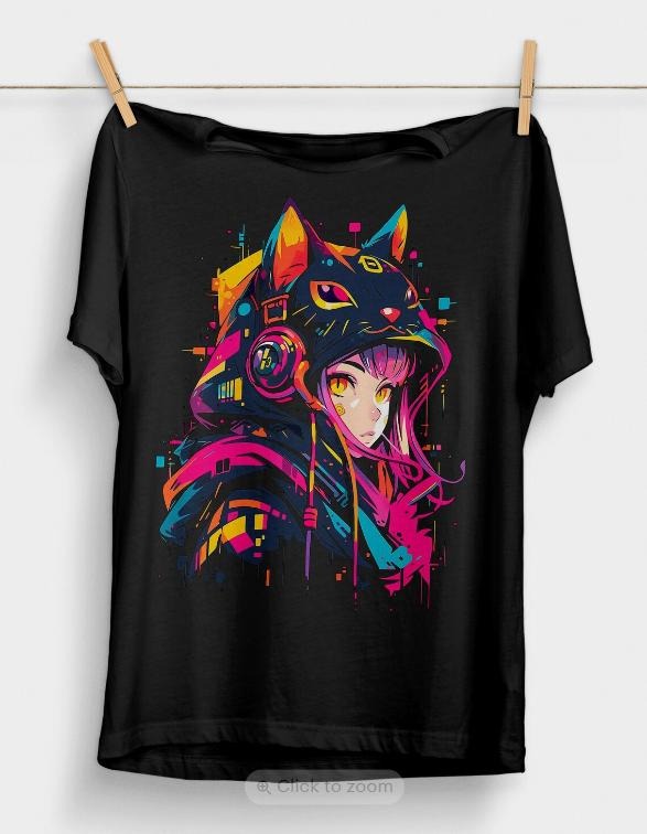 Cyberpunk Anime Girl Futuristic Japanese Harajuku Kawaii Manga Japanese Comfort Top T-Shirts, Hoodie, Sweatshirt - T-Shirt, Sweatshirt, Hoodie