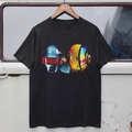 00S Daft Punk Happy Heavyweight Black Tee for Her - Top Rated