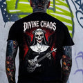 DIVINE CHAOS Skeleton Nun Print T-Shirts, Hoodie, Sweatshirt - T-Shirt, Sweatshirt, Hoodie
