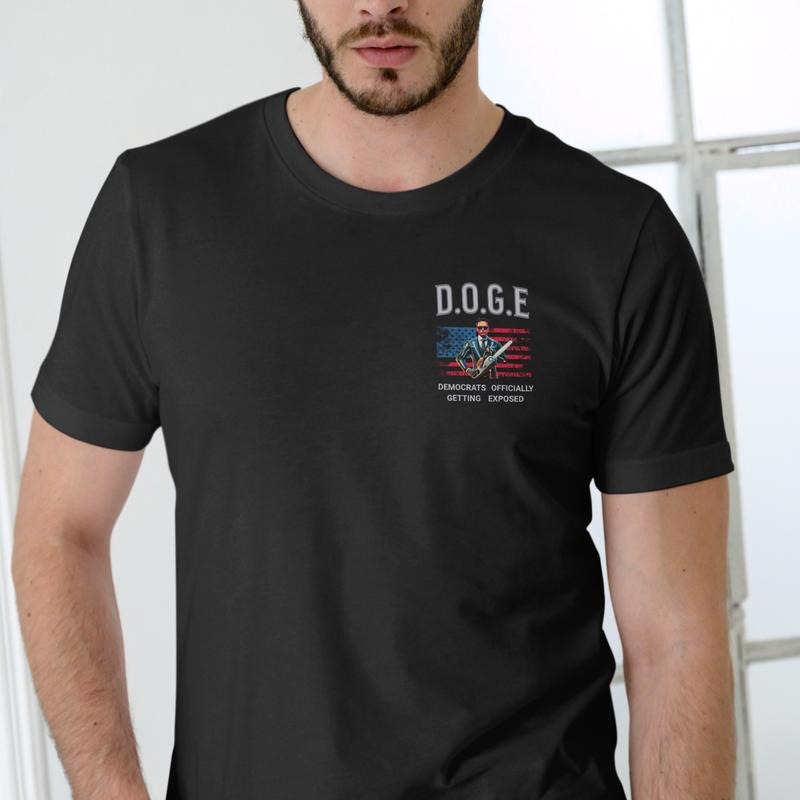 DOGE DEMOCRATS OFFICIALLY GETTING EXPOSED Cotton Menswear T-Shirts, Hoodie, Sweatshirt - T-Shirt, Sweatshirt, Hoodie