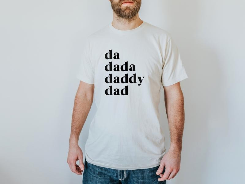 Da Dada Daddy Dad Organic Modern Fathers Organic Cream Modern Fun Baby Announcement TK43GN T-Shirts, Hoodie, Sweatshirt - T-Shirt, Sweatshirt, Hoodie