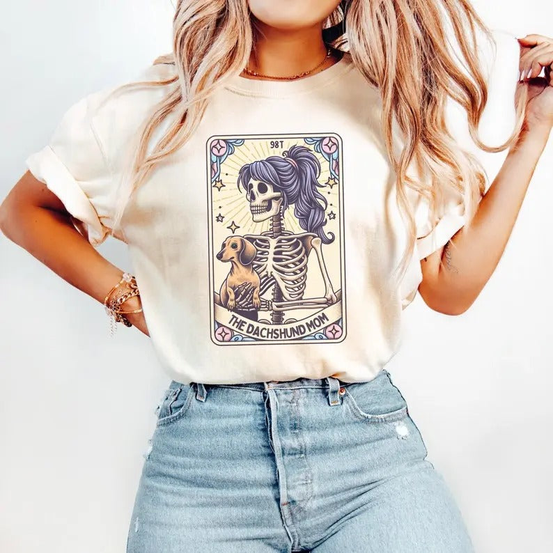 Dachshund Shirt Dachshund Mom Tarot Card Wiener Dog Halloween Doxie Mama Shirt Dachshund Dog Shirt T-Shirts, Hoodie, Sweatshirt - T-Shirt, Sweatshirt, Hoodie
