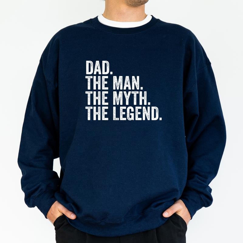 Dad Man Myth Legend Awesome Father Dad Joke Long Sleeved Funny Papa Father T-Shirts, Hoodie, Sweatshirt - T-Shirt, Sweatshirt, Hoodie