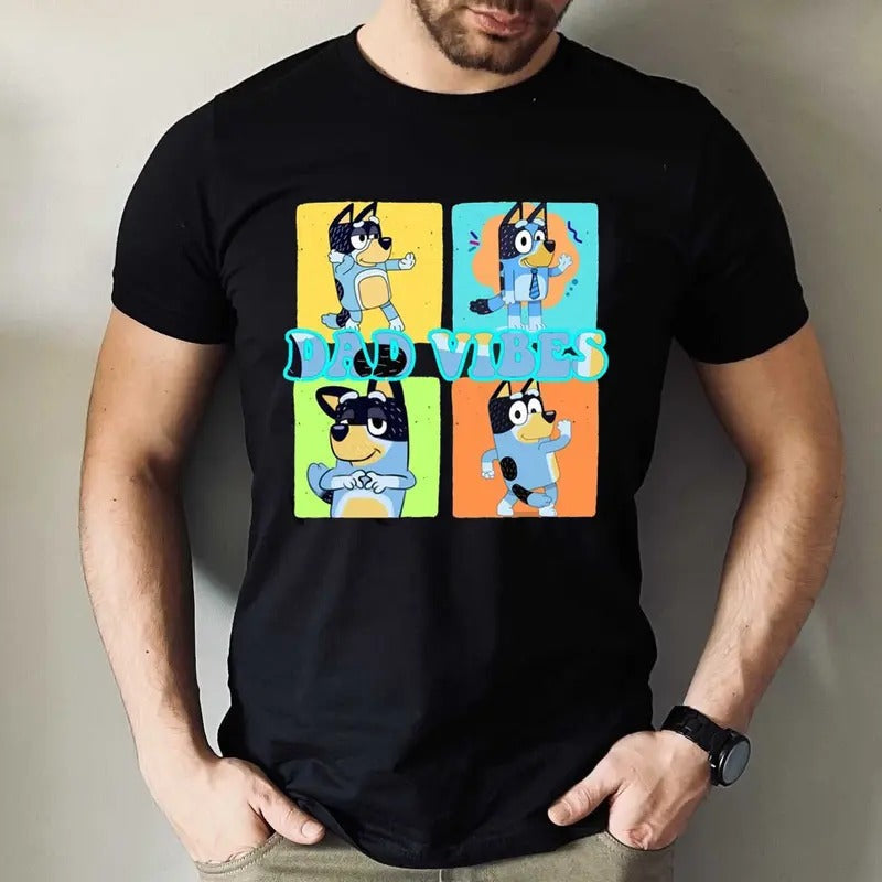 Dad Bluey Dog Shirt Bluey Dog Dad Bluey Dog Characters Best Dad New Dad Shirt Girl'S Dad Bluey Shirt T-Shirts, Hoodie, Sweatshirt - T-Shirt, Sweatshirt, Hoodie