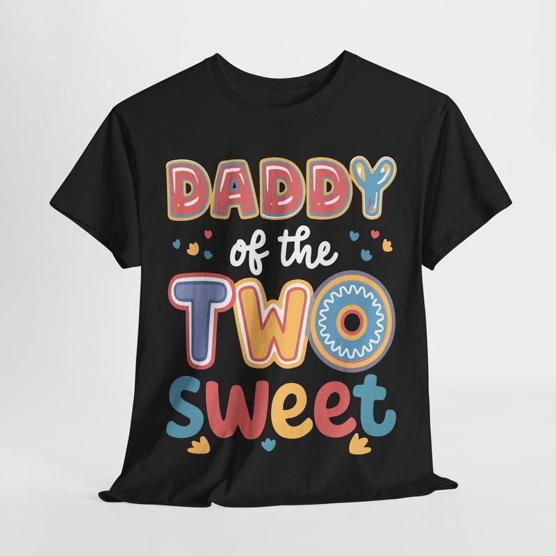 Daddy Two Sweet Shirt Donut Dad Shirt 2nd Party Clipart T-Shirts, Hoodie, Sweatshirt - T-Shirt, Sweatshirt, Hoodie