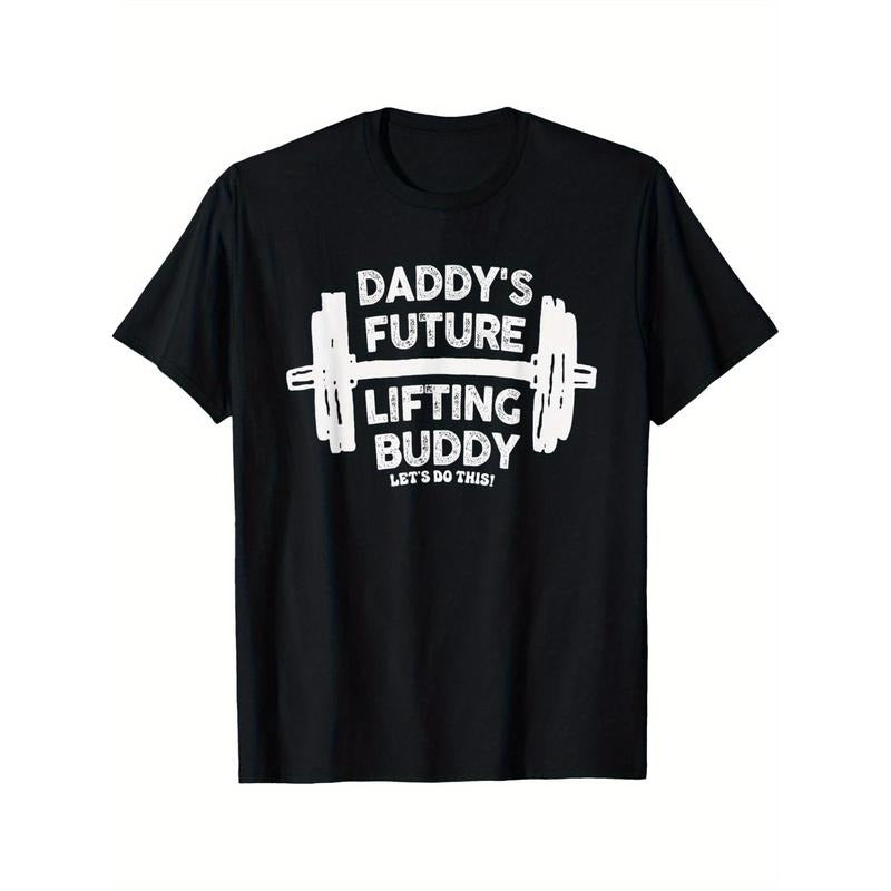 Daddy'S Future Lifting Buddy Cute Fitness Workout Gym Comfortable Casual Short Sleeve Daily All Season Black Made USA T-Shirts, Hoodie, Sweatshirt - T-Shirt, Sweatshirt, Hoodie