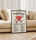 Daily Affirmations Print Self Love Print Self Care Wall Print Positivity Print Y2k Illustration Dorm Room Art Poster Prints No Frame Her Him Wall Art Wall Posters Xmas Artwork Landscape T-Shirts, Hoodie, Sweatshirt - T-Shirt, Sweatshirt, Hoodie