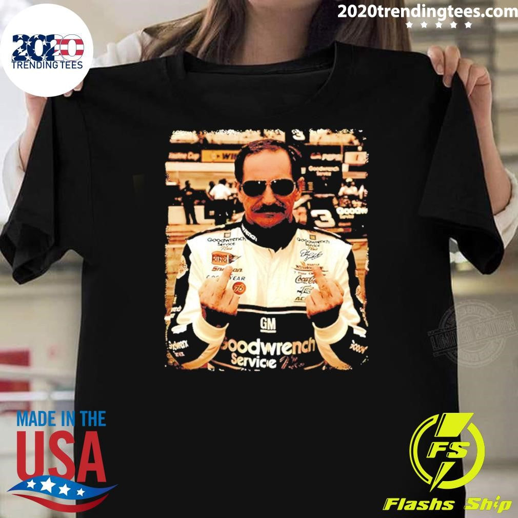 Dale Earnhardt Middle Finger Nascar Racing Vintage Shirt Unisex T-shirt, Sweatshirt, Hoodie, Long Sleeve Tee - T-Shirt, Sweatshirt, Hoodie