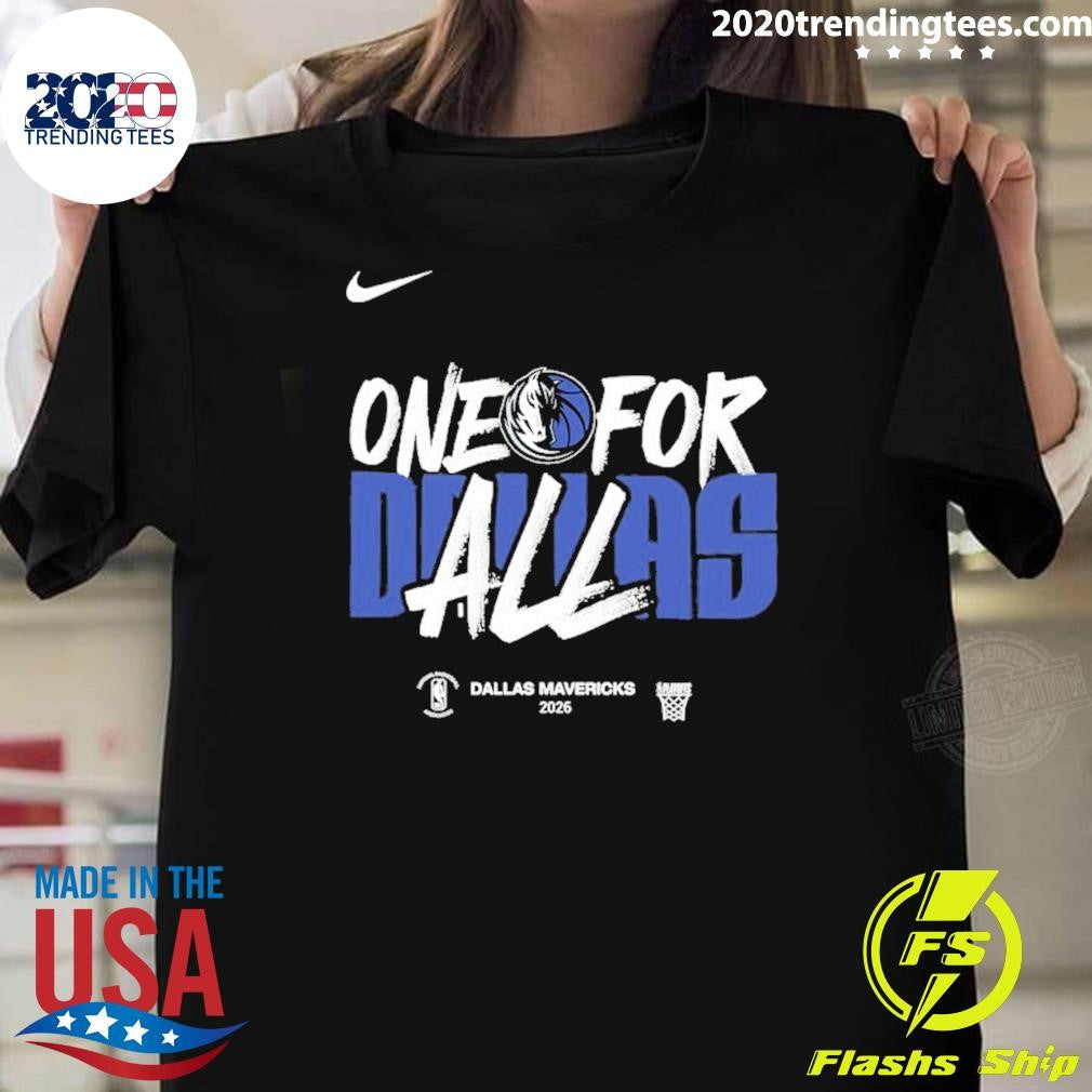 Dallas Mavericks One For All 2026 Nba Playoffs Shirt Unisex T-shirt, Sweatshirt, Hoodie, Long Sleeve Tee - T-Shirt, Sweatshirt, Hoodie