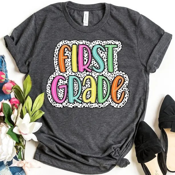 Dalmatian First Grade Teacher Shirt Teacher Shirts Back School Shirt Teacher Teacher Appreciation First Grade T-Shirts, Hoodie, Sweatshirt - T-Shirt, Sweatshirt, Hoodie