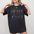 Dancing Skeletons Comfort Colors Shirt Colorful Skeletons Dancing Printed Funny Halloween Unhinged Shirt Funny Spooky Season Shirt Spooky Top Womenswear Cotton Fabric Relaxed Fit Chic T-Shirts, Hoodie, Sweatshirt - T-Shirt, Sweatshirt, Hoodie