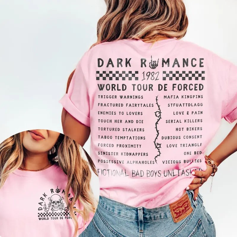 Dark Romance World Tour De Forced Dark Academia Cat Mouse Bookstagram Booktok Smut Reader T-Shirts, Hoodie, Sweatshirt - T-Shirt, Sweatshirt, Hoodie