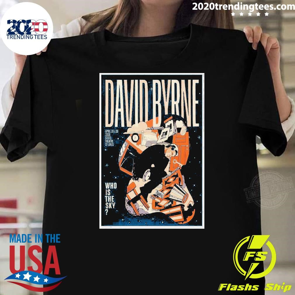 David Byrne Stifel Theatre St. Louis MO April 28-29 2026 Shirt Unisex T-shirt, Sweatshirt, Hoodie, Long Sleeve Tee - T-Shirt, Sweatshirt, Hoodie