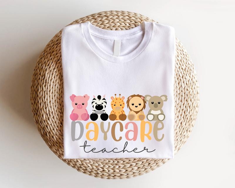 Daycare Teacher Shirt Animals Daycare Teacher Back School Matching Daycare Stuff New Teacher Teacher Appreciation T-Shirts, Hoodie, Sweatshirt - T-Shirt, Sweatshirt, Hoodie
