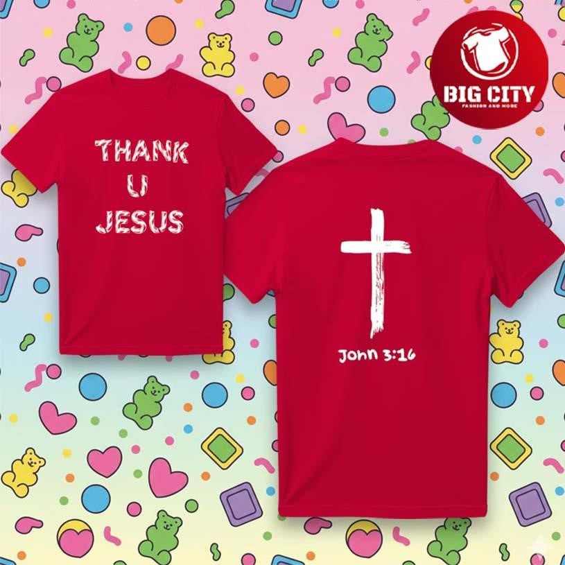 Daydrian Harding Thank U Jesus Holiday Two Sided Shirt Unisex T-shirt, Sweatshirt, Hoodie, Long Sleeve Tee - T-Shirt, Sweatshirt, Hoodie