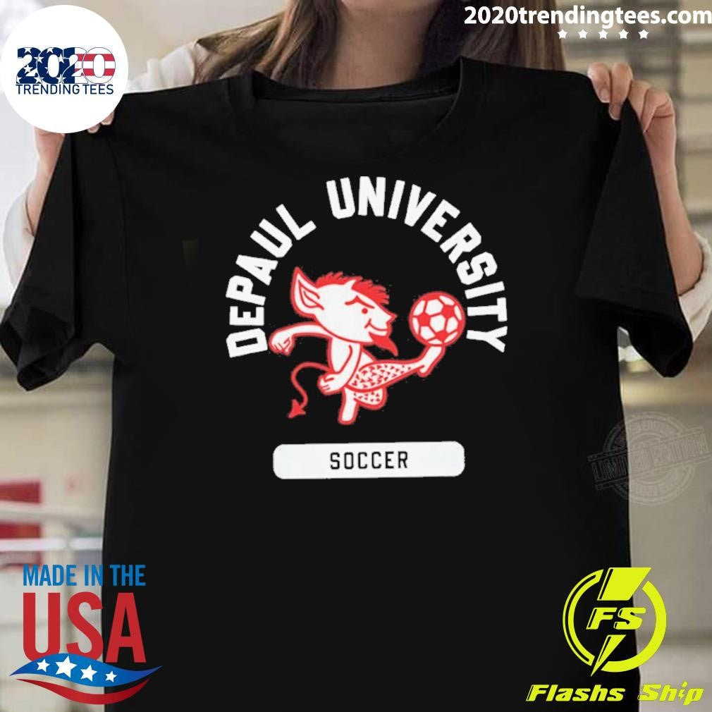 DePaul Blue Demons Mascot Soccer Logo shirt Unisex T-shirt, Sweatshirt, Hoodie, Long Sleeve Tee - T-Shirt, Sweatshirt, Hoodie