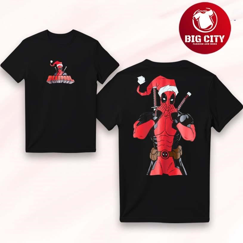 Deadpool Christmas Graphic Print Two Sided Shirt Unisex T-shirt, Sweatshirt, Hoodie, Long Sleeve Tee - T-Shirt, Sweatshirt, Hoodie