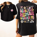 Dear Tiny Humans Behind Me Shirt Teacher Appreciation Inspirational Teacher Retro Teacher Back School Kindergarten Teacher Shirt First Day School Teacher Top T-Shirts, Hoodie, Sweatshirt - T-Shirt, Sweatshirt, Hoodie