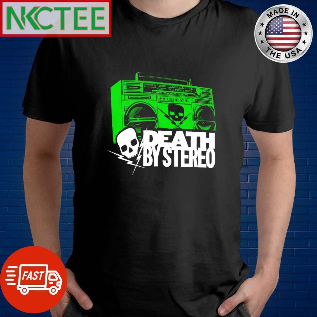 Death By Stereo Cassette Boombox skull shirt Unisex T-shirt, Sweatshirt, Hoodie, Long Sleeve Tee - T-Shirt, Sweatshirt, Hoodie
