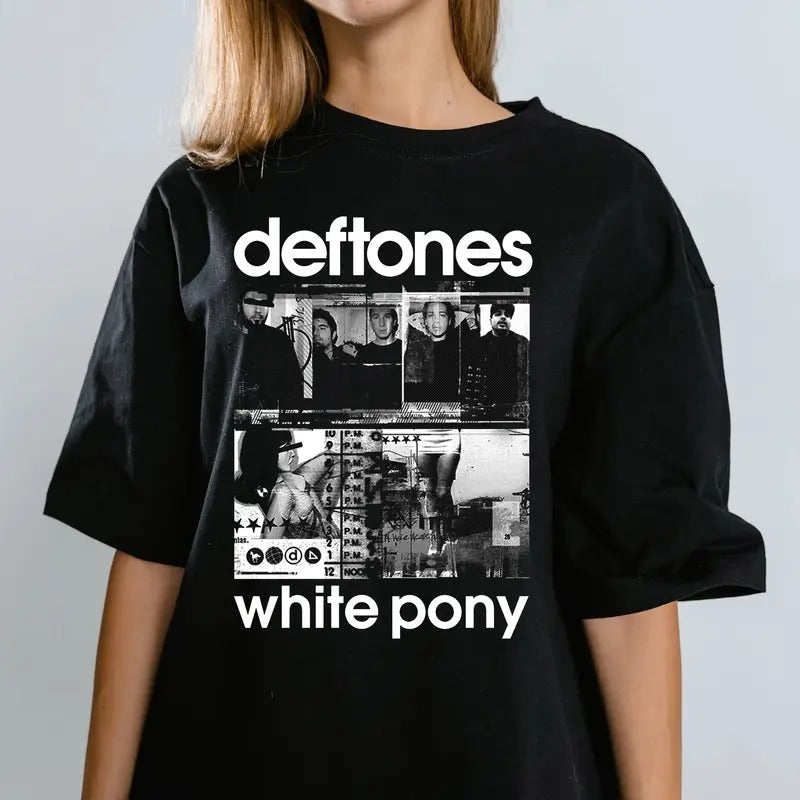 Deft0nes White P0ny Vintage Streetwear Fan Short Sleeve Shirt Casual T-Shirts, Hoodie, Sweatshirt - T-Shirt, Sweatshirt, Hoodie