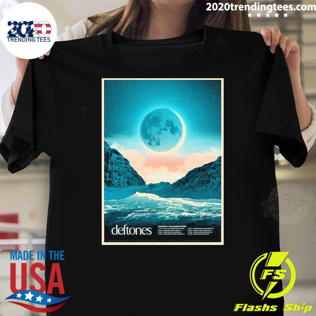 Deftones Australia And New Zealand Tour 2026 Schedule Dates Eclipse Art Shirt Unisex T-shirt, Sweatshirt, Hoodie, Long Sleeve Tee - T-Shirt, Sweatshirt, Hoodie