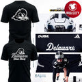 Delaware Fightin Blue Hens Football Midnight Two Sided Shirt Unisex T-shirt, Sweatshirt, Hoodie, Long Sleeve Tee - T-Shirt, Sweatshirt, Hoodie
