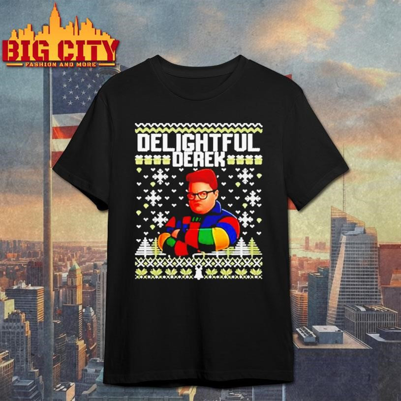 Delightful Derek Ugly Christmas T-Shirt Unisex T-shirt, Sweatshirt, Hoodie, Long Sleeve Tee - T-Shirt, Sweatshirt, Hoodie
