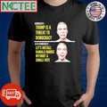 Democrats Trump is a threat to Democracy vs Also Democrats Let’s install Kamala Harris without a single vote shirt - T-Shirt, Sweatshirt, Hoodie