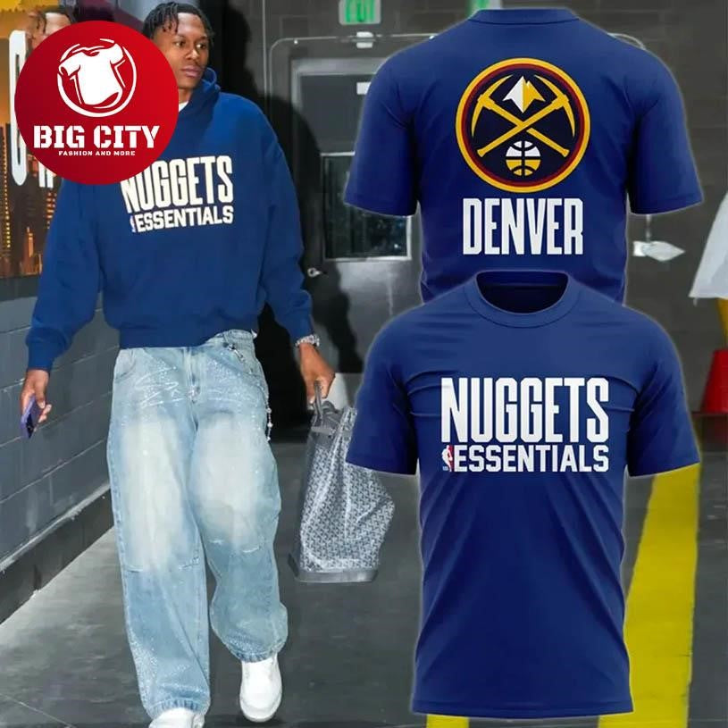 Denver Nuggets x Peyton Watson NUGGETS ESSENTIALS 2025 Two Sided Shirt Unisex T-shirt, Sweatshirt, Hoodie, Long Sleeve Tee - T-Shirt, Sweatshirt, Hoodie