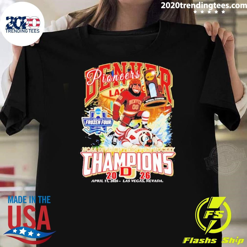 Denver Pioneers 2026 Ncaa Mens Ice Hockey National Champions Mascot Shirt Unisex T-shirt, Sweatshirt, Hoodie, Long Sleeve Tee - T-Shirt, Sweatshirt, Hoodie