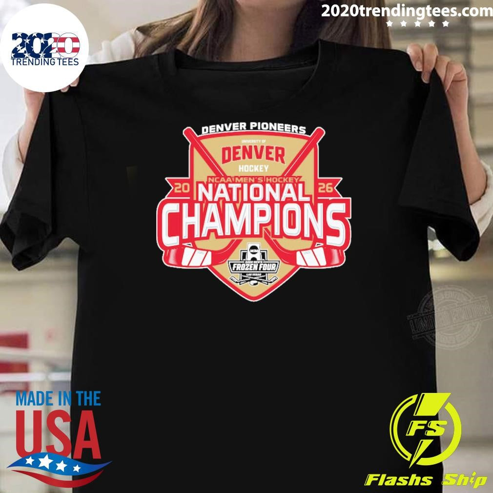 Denver Pioneers Blue 84 2026 NCAA Frozen Four Mens Ice Hockey National Champions Shirt Unisex T-shirt, Sweatshirt, Hoodie, Long Sleeve Tee - T-Shirt, Sweatshirt, Hoodie