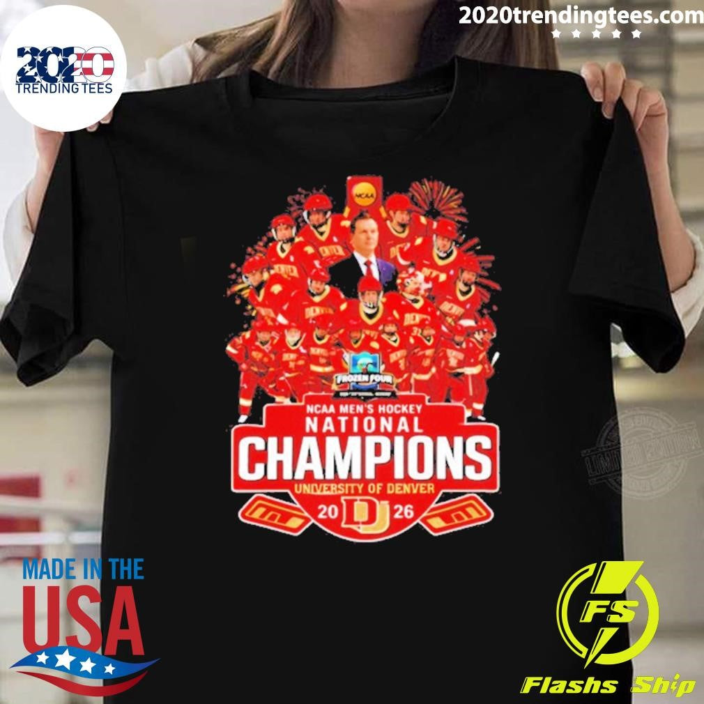 Denver Pioneers Mens Ice Hockey 10x National Champions All Team Shirt Unisex T-shirt, Sweatshirt, Hoodie, Long Sleeve Tee - T-Shirt, Sweatshirt, Hoodie