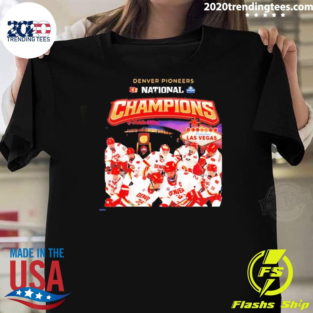 Denver Pioneers Mens Ice Hockey National Champions 26 Alll Team Poster Shirt Unisex T-shirt, Sweatshirt, Hoodie, Long Sleeve Tee - T-Shirt, Sweatshirt, Hoodie