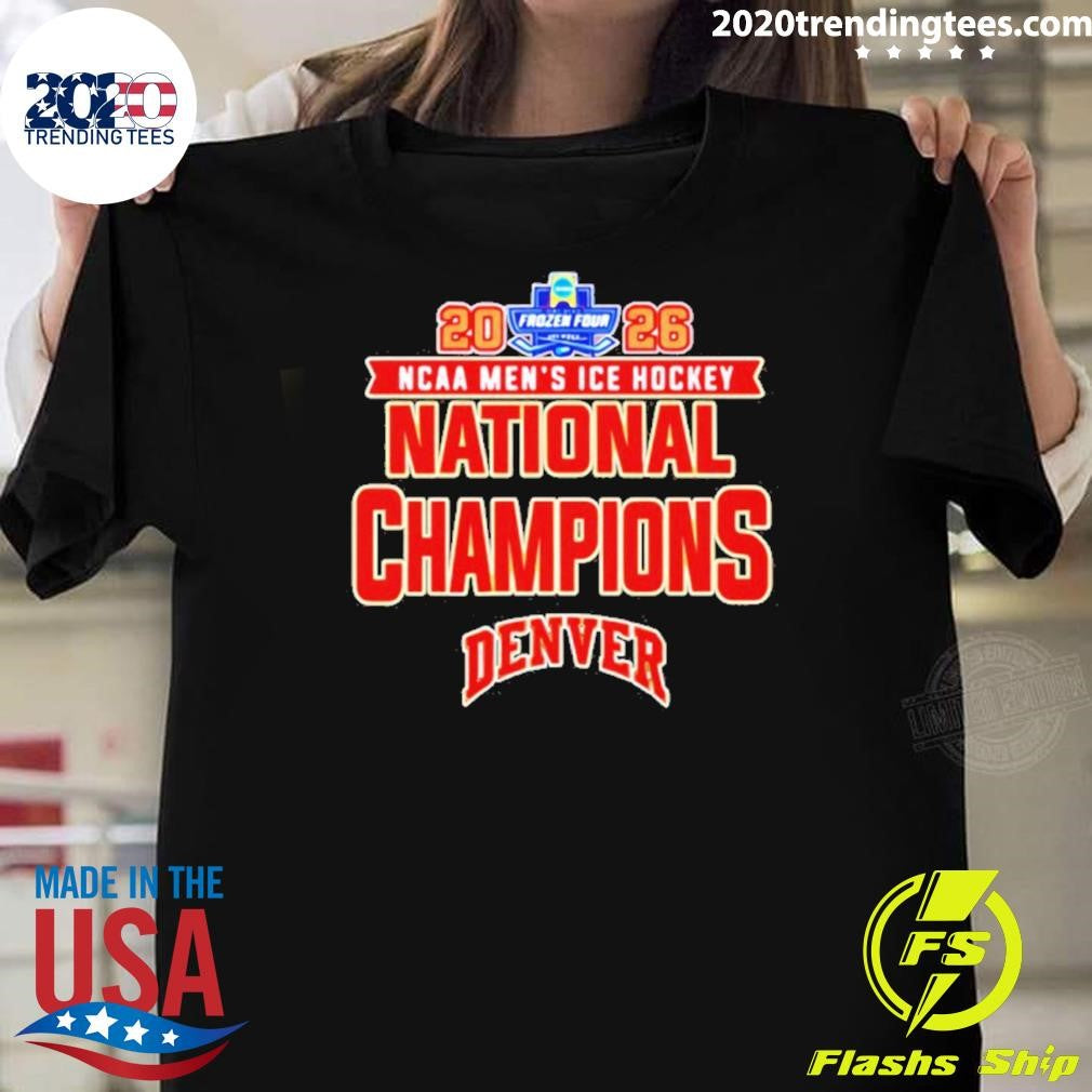Denver Pioneers Mens Ice Hockey National Champions 26 Classic Shirt Unisex T-shirt, Sweatshirt, Hoodie, Long Sleeve Tee - T-Shirt, Sweatshirt, Hoodie