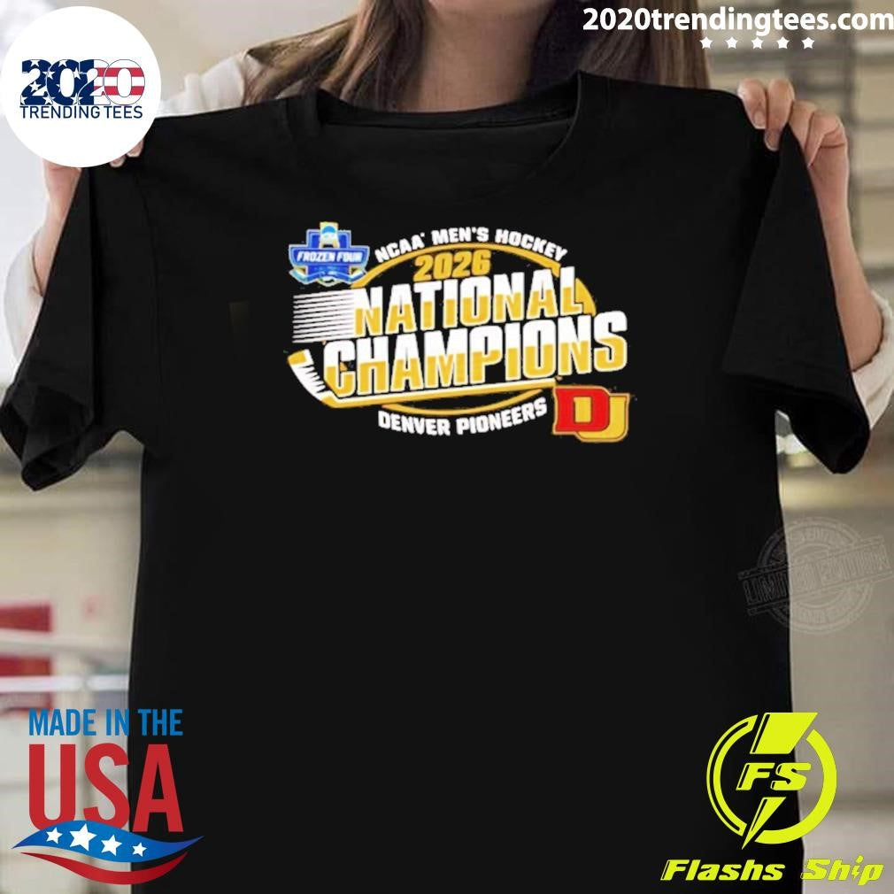 Denver Pioneers Mens Ice Hockey National Champions 26 Shirt Unisex T-shirt, Sweatshirt, Hoodie, Long Sleeve Tee - T-Shirt, Sweatshirt, Hoodie