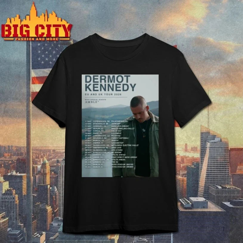 Dermot Kennedy EU and UK Tour 2026 shirt Unisex T-shirt, Sweatshirt, Hoodie, Long Sleeve Tee - T-Shirt, Sweatshirt, Hoodie