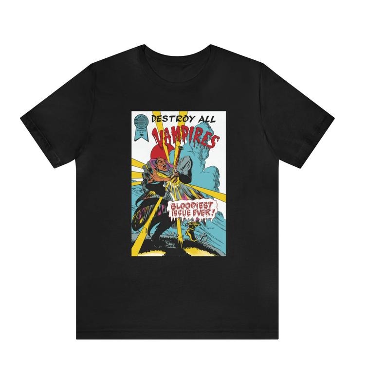 Destroy All Vampires Short Sleeve Lost Movie Comic Menswear Top Underwear Streetwear Man Tropical Round Neck Casual T-Shirts, Hoodie, Sweatshirt - T-Shirt, Sweatshirt, Hoodie
