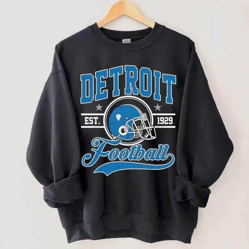 Detroit Football Shirt Vintage Detroit Football Shirt Sunday Football T-Shirts, Hoodie, Sweatshirt - T-Shirt, Sweatshirt, Hoodie